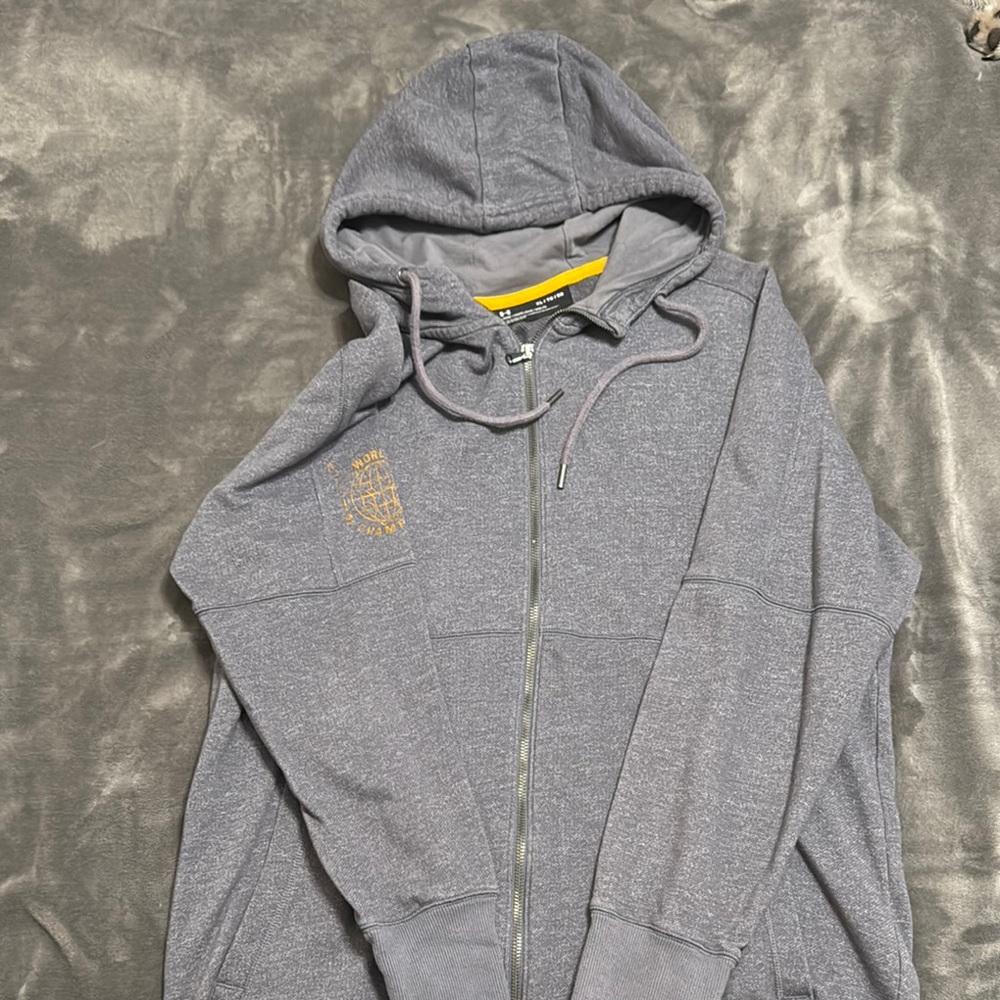 Under Armour Gray Zip Up Sweater with Hood